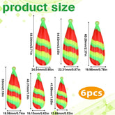 Close-up of luminous PVC bait casting practice plugs